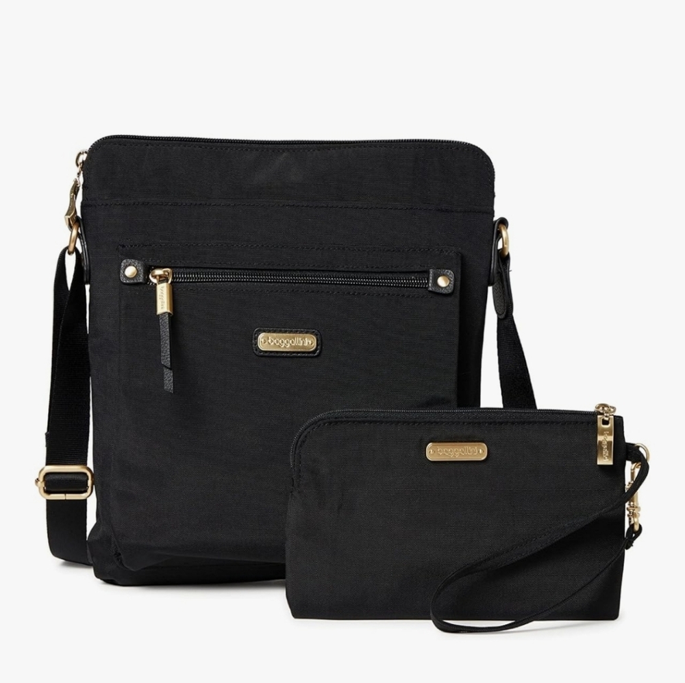 Baggalini Black Crossbody Purse & Wallet